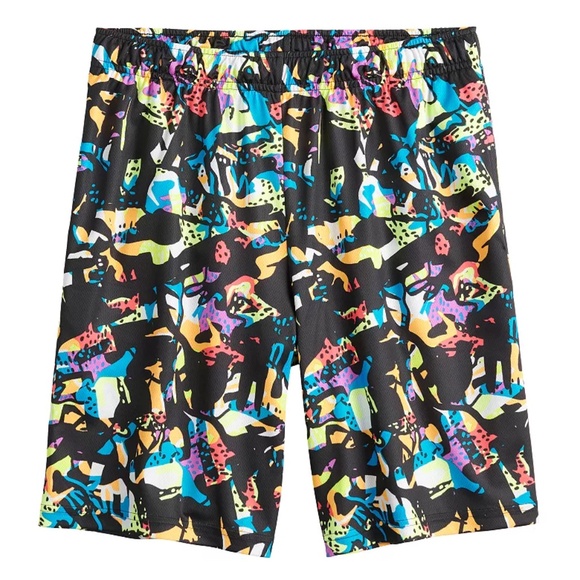 NEW Mens two piece Shorts w Tee Set 90's graphic graffiti colorful print TALL L - Picture 8 of 16